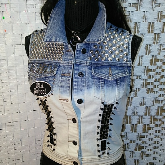 studded denim jacket punk